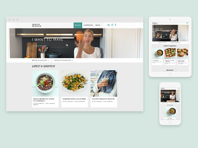 Jessica Seinfeld 2 recipe website responsive design