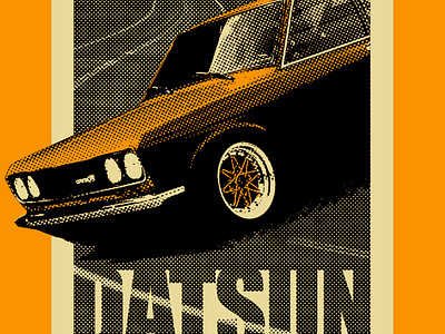 Datsun 510 Retro shirt design. datsun jdm jnc nissan