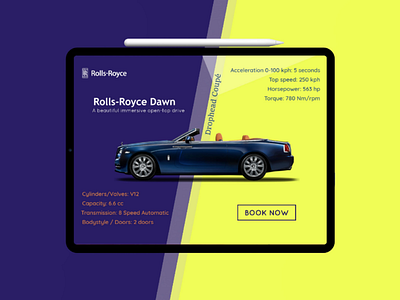 Rolls Royce Dawn Landing UI