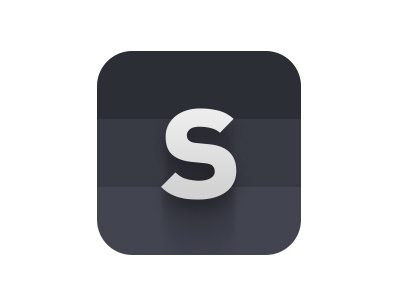 sm ios icon app dark design draw flat icon identity iphone logo shadows simple