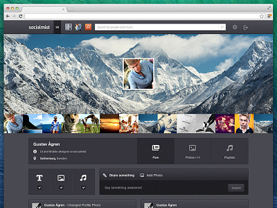 socialmist profile ui