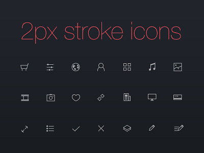 Thinicons - free psd