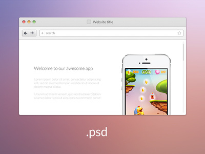 web-browser psd