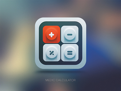 medic calculator app buttons calculator design icon ios iphone shadows