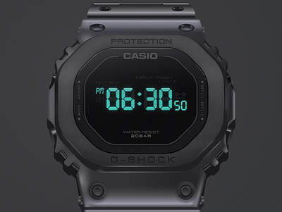 CASIO G-Shock Watch Figma casio coloful dark design g shock interface neomorphism prototype skeuomorph skeuomorphic ui watch watches