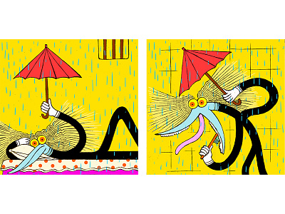 Bad Day. bad day comics illustration morning mr good guy rain umbrella