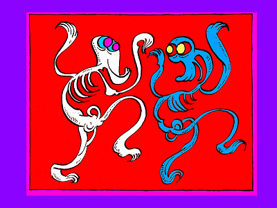 Bones. bones dance festive illustration ink mexico purple red skeleton