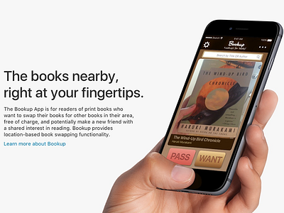 Bookup App iOS UI Redesign apple books cards earthy ios iphone mobile murakami sharing tinder ui uidesign