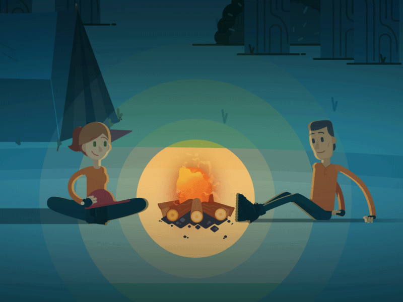 Campfire animation camp campfire fire gif motiondesign