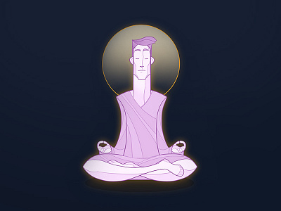 Nirvana Y guru illustration male meditation nirvana