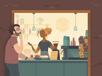 Coffee Shop 2d cafe coffee drawing illustration shop