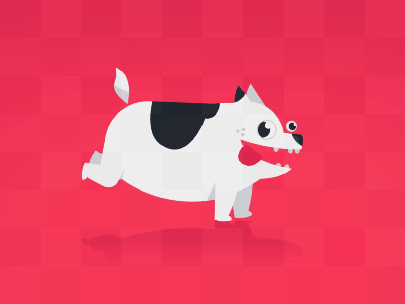 Bruno aftereffects animation dog dog illustration fat gif loop loopdeloop rig run vector