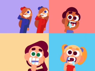 The Tooth Brush Song animated gif animation brush cartoon children design health illustration illustrator kids song tooth toothbrush