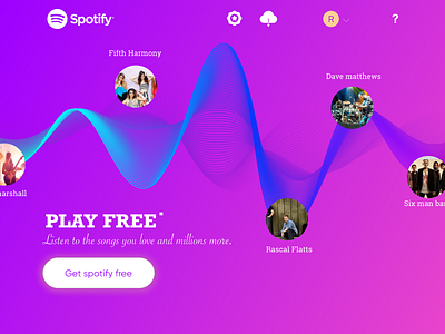spotify redesign android app branding creative design typography uiux ux