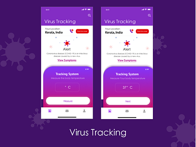Virus tracking app branding creative design linkedin remote working ui uiux uplabs ux virus virus tracking