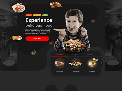 Restaurant branding creative design illustration typography ui ux vector website