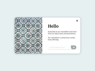 Daily UI #016 - Pop-Up / Overlay daily ui daily ui 017 dailyui newsletter overlay pop up ui ui design