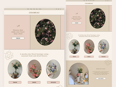 Flower E-commerce Landing Page design e commerce landing page ecommerce flower online shop online store product shopify shopping store ui website