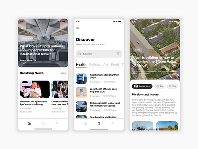 News App app mobile ui morden news news app newsfeed ui uidesign ux