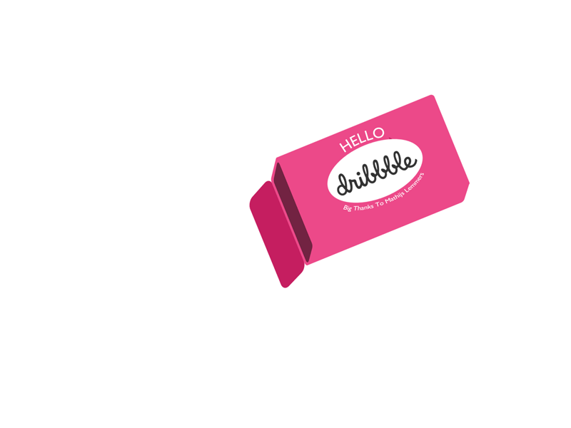 Hello dribbble animation candy debut first shot gif illustration