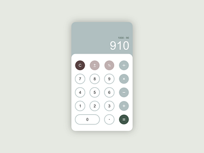 Daily UI #004 - Calculator 004 app daily ui dailyui illustration mobile mobile app palette ui design ux design