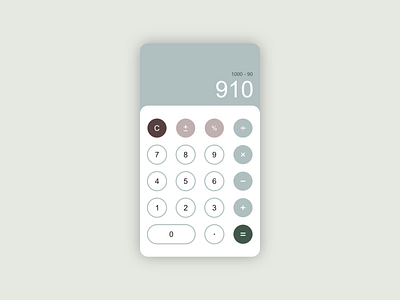 Daily UI #004 - Calculator