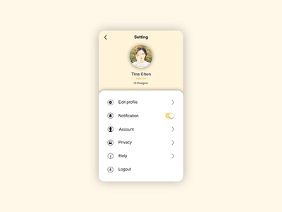 Daily UI #007 - Settings