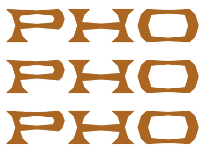 PHO geometric hanoi noodles pho serif typecooker