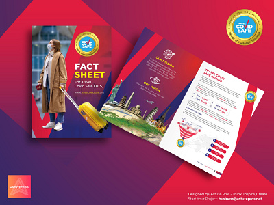 Travel Covid Safe Fact Sheet a4 brochures adobe indesign brochure brochure design company profile graphic design graphicdesign illustration layout format print print design