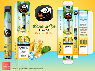 Infinity Vape Banana Ice Packaging package packagedesign packaging packaging design vape