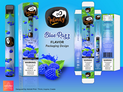 Blue Razz Vape Flavor adobe photoshop graphic design graphicdesign layout format packagedesign packaging packaging mockup packagingdesign print print design