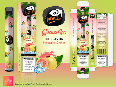 Guava Ice Vape Flavor adobe photoshop graphic design graphicdesign layout format package package mockup packaging packaging mockup packagingdesign print print design