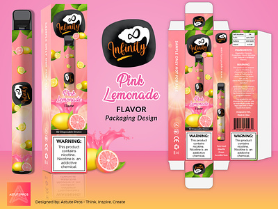 Pink Lemonade Vape Flavor adobe indesign adobe photoshop graphic design graphicdesign illustration layout format package packagedesign packaging print print design