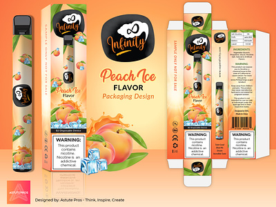 Peach Ice Vape Flavor Packaging adobe indesign adobe photoshop graphic design graphicdesign layout format package package design packagedesign packaging packaging mockup packagingdesign print print design