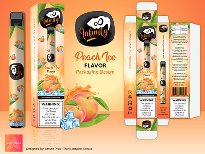 Peach Ice Vape Flavor Packaging adobe indesign adobe photoshop graphic design graphicdesign layout format package package design packagedesign packaging packaging mockup packagingdesign print print design