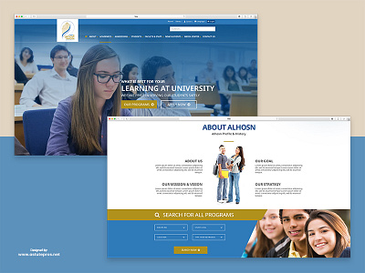 AlHosn University - Website Home graphic design layout format uidesign web design website concept website design