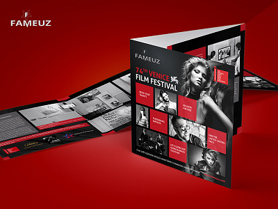 Fameuz Venice Film Festival - Trifold Brochure a4 brochures a5 adobe indesign adobe photoshop brochure graphic design indesign layout format print print design