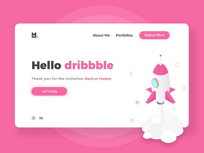 Hello dribbble ! debut graphic design illustration ui ux web design