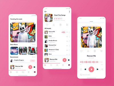 Music Player App app audio clean design icons interface ios material design mobile mobile ui music app music player screen sketch ui ux
