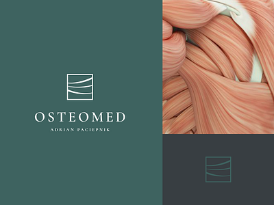 OSTEOMED | Logo logo med medicine muscles osteopath vector