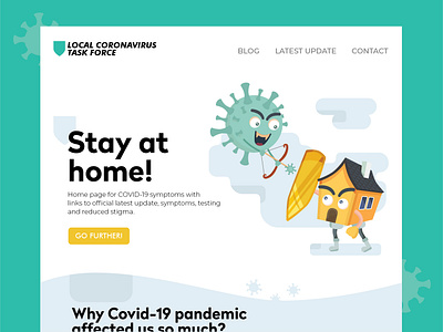 Covid-19 Monitoring Landing Page corona virus illustration covid19 design digital art house house illustration illustration illustrator landing page illustration ui ui illustration vector