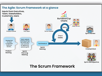 The Scrum Framework design graphic design illustration ui ux vector visual design website