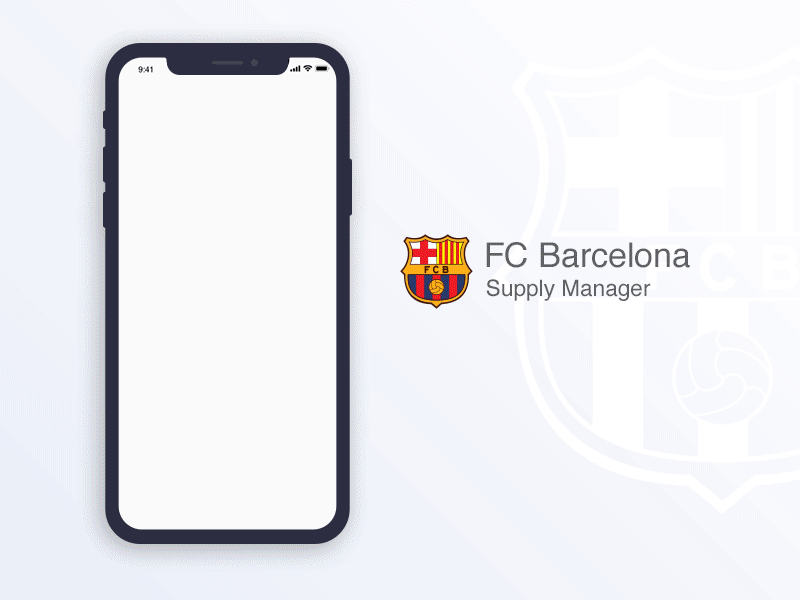 Barcelona Supply Manager - First Dribbble Shot animation app barcelona challenge design sport sportuichallenge ui