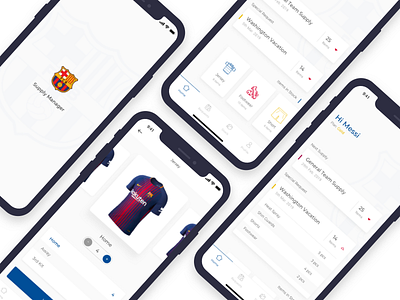 Sport UI Challenge - FC Barcelona Supply Manager app barcelona challenge design sport sportuichallenge supply ui
