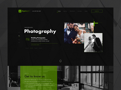 Appleart creative agency design homepage photograhy porfolio ui ui ux design uidesign ux