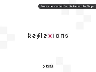 Designed a Logo for firm called Reflexions company logo creative logo graphic design logo logo design meaningful logo minimal mirror logo reflect reflection logo reflections