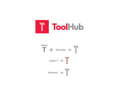 ToolHub Logo creative design creative logo graphic design hidden symbolism letter t letter t logo logo logo design minimal minimalist logo negative space logo simple logo