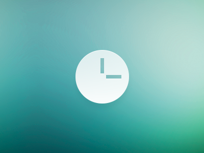Clock abstract clock fengenzus flat simple white