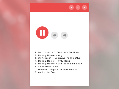 Player elements fengenzus kained music player red ui