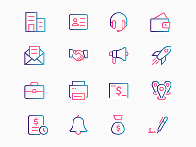 Gradient line icons draft gradient icons icons line icons product icon